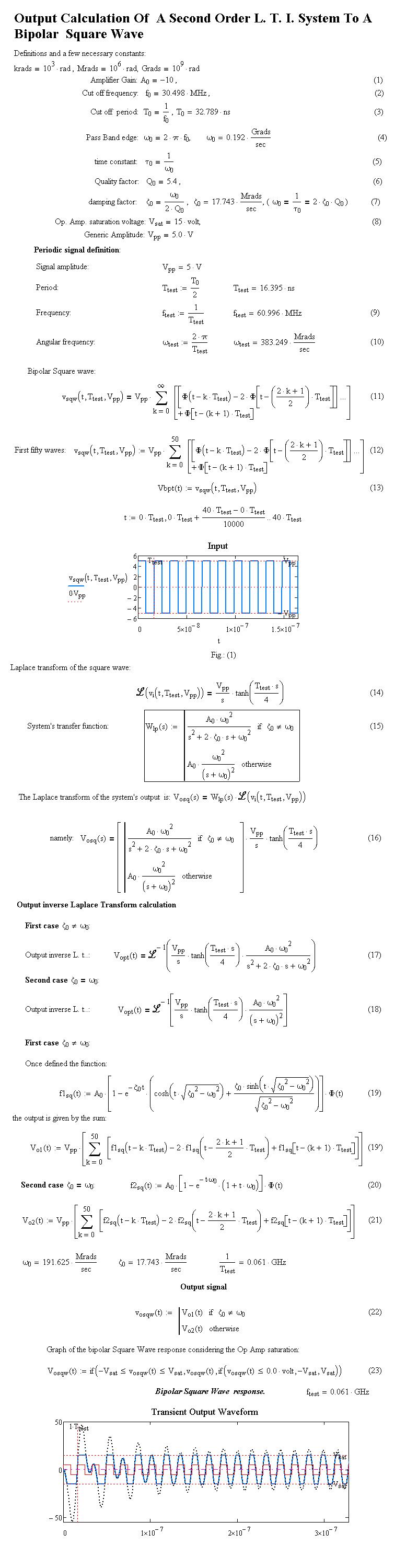 Output Calculation Of  A Second Order L. T. I. System To A   Bipolar Square Wave.JPG